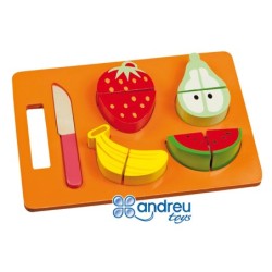 Juego andreutoys bandeja frutas para cortar 21,4x15x3 cm