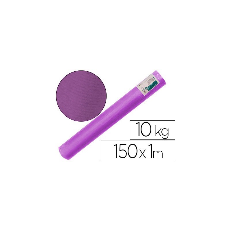 Papel kraft verjurado liderpapel violeta ancho 1 mt lomgitud 150 mt gramaje 65 gr peso 10 kg