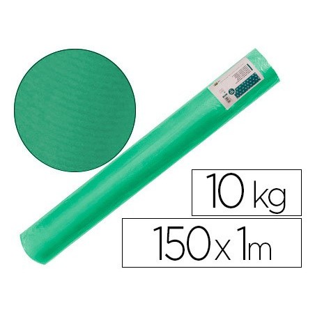 Papel kraft verjurado liderpapel verde musgo ancho 1 mt longitud 150 mt gramaje 65 gr peso 10 kg