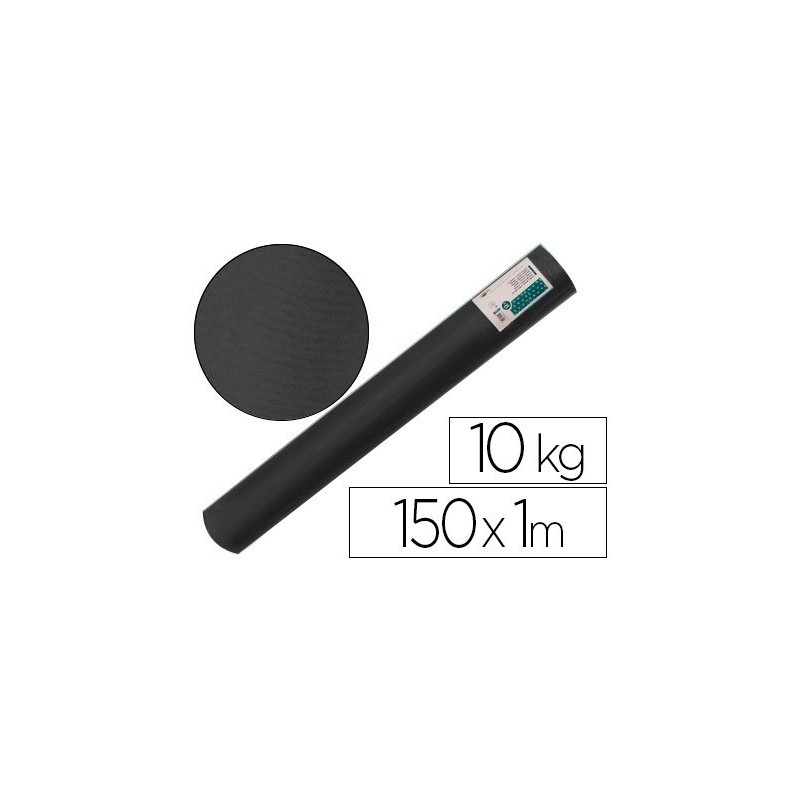 Papel kraft verjurado liderpapel negro ancho 1 mt lomgitud 150 mt gramaje 65 gr peso 10 kg