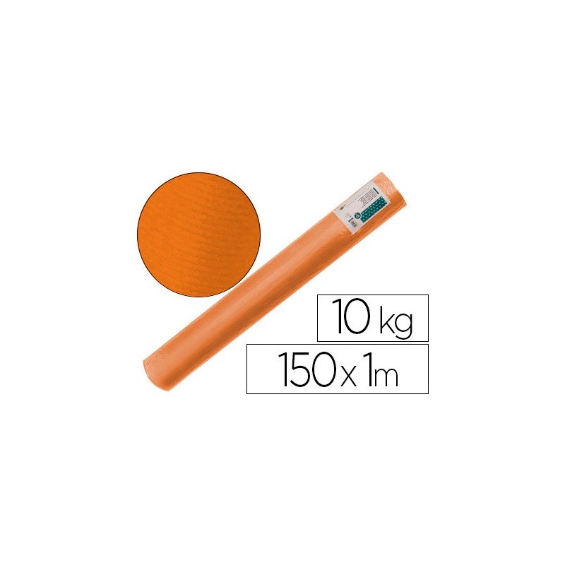 Papel kraft verjurado liderpapel naranja ancho 1 mt longitud 150 mt gramaje 65 gr peso 10 kg