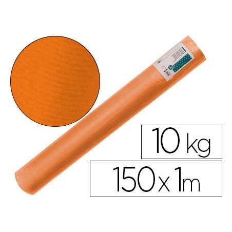 Papel kraft verjurado liderpapel naranja ancho 1 mt longitud 150 mt gramaje 65 gr peso 10 kg