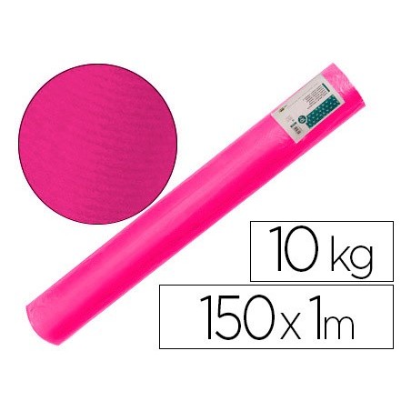 Papel kraft verjurado liderpapel fucsia ancho 1 mt longitud 150 mt gramaje 65 gr peso 10 kg