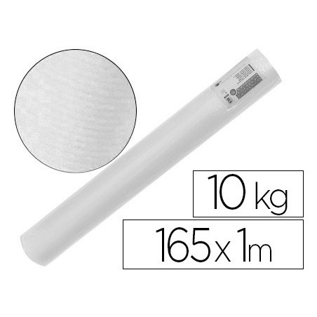 Papel kraft verjurado liderpapel blanco ancho 1mt longitud 165 mt gramaje 60 gr peso 10 kg