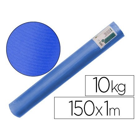 Papel kraft verjurado liderpapel azul ancho 1 mt longitud 150 mt gramaje 65 gr peso 10 kg