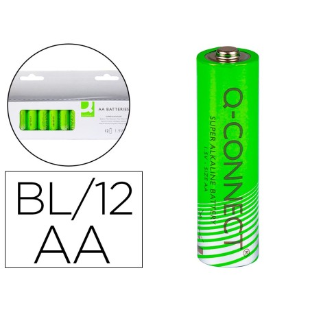 Pila q-connect alcalina aa blister con 12 unidades