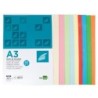 Papel color liderpapel a3 80gr 10 colores surtidos paquete 100 hojas
