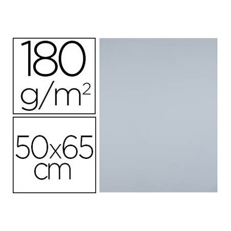Cartulina liderpapel 50x65 cm 180 gr gris paquete de 25 hojas