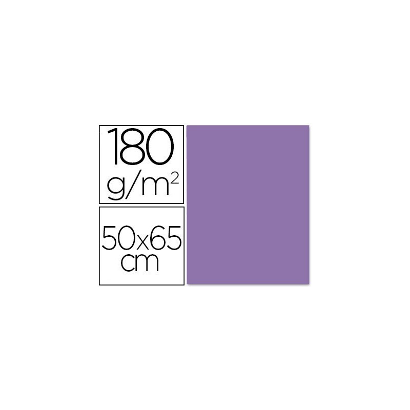 Cartulina liderpapel 50x65 cm 180 gr purpura paquete de 25 hojas