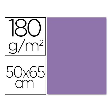 Cartulina liderpapel 50x65 cm 180 gr purpura paquete de 25 hojas
