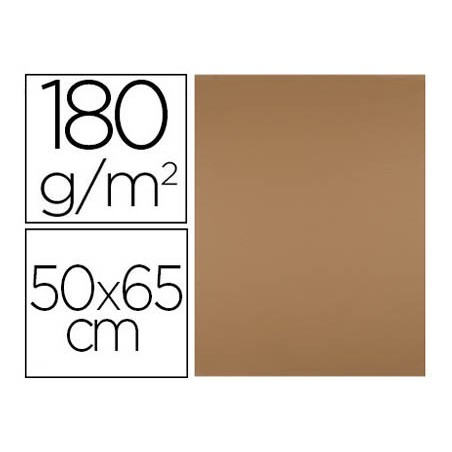 Cartulina liderpapel 50x65 cm 180 gr marron escolar unidad
