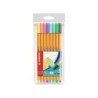Rotulador stabilo punta de fibra point 88 estuche de 8 colores surtidos pastel