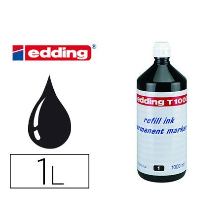 Tinta rotulador edding t-1000 negro bote 1 litro