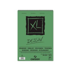 Bloc dibujo canson xl dessin din a3 liso microperforado espiral 29,7x42 cm 50 hojas 160 gr/m2