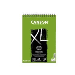 Bloc dibujo canson xl dessin din a4 liso microperforado espiral 21x29,7 cm 50 hojas 160 gr/m2