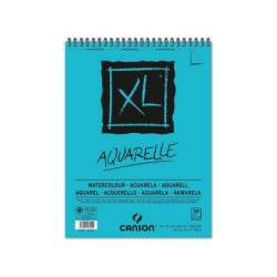 Bloc dibujo acuarela canson xl aquarelle grano fino din a3 microperforado espiral 29,7x42 cm 30 hojas 300 gr/m2
