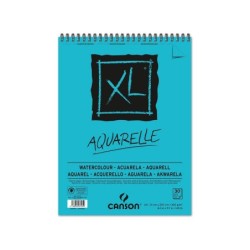 Bloc dibujo acuarela canson xl aquarelle grano fino din a4 microperforado espiral 21x29,7 cm 30 hojas 300 gr/m2