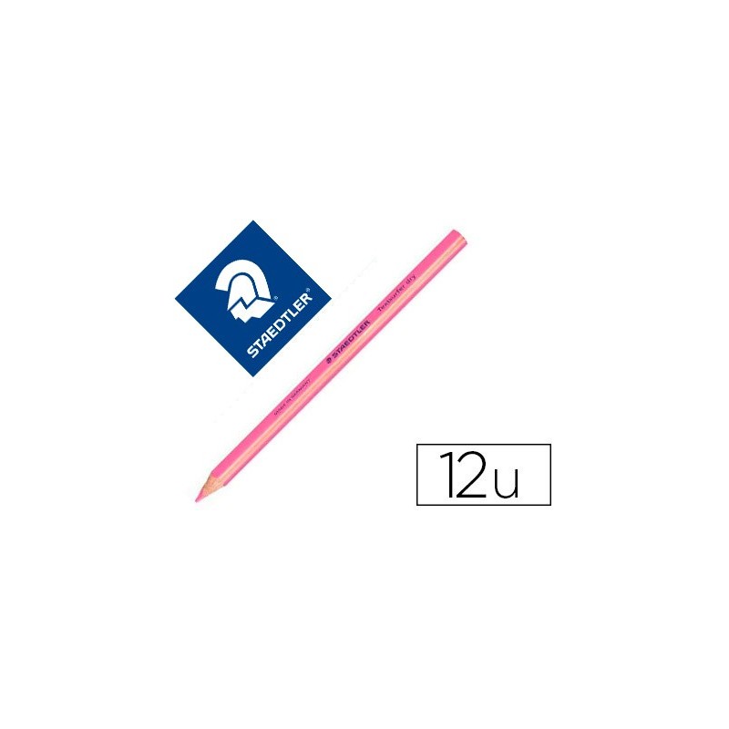Lapices fluorescente staedtler triangular top star rosa caja de 12 unidades