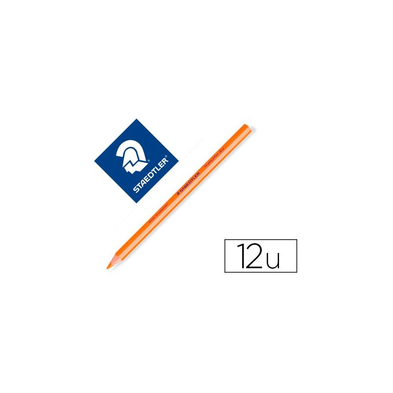 Lapices fluorescente staedtler triangular top star naranja caja de 12 unidades