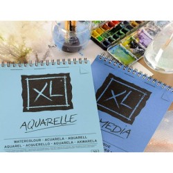 Bloc dibujo acuarela canson xl aquarelle grano fino din a4 microperforado espiral 21x29,7 cm 30 hojas 300 gr/m2