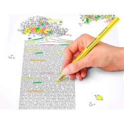 Lapices fluorescente staedtler triangular top star amarillo caja de 12 unidades