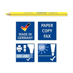 Lapices fluorescente staedtler triangular top star amarillo caja de 12 unidades