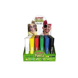 Barra maquillaje alpino fiesta face stick expositor de 36 unidades colores surtidos