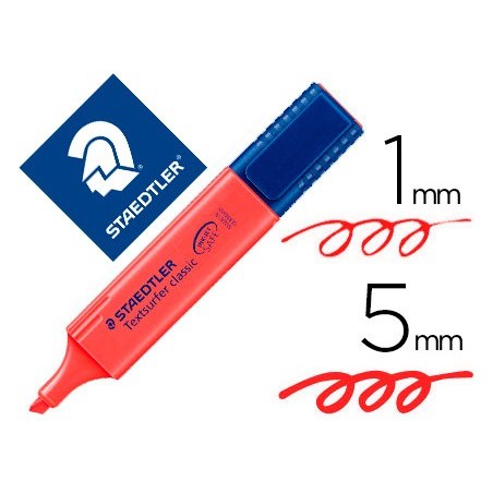 Rotulador staedtler textsurfer classic 364 fluorescente rojo