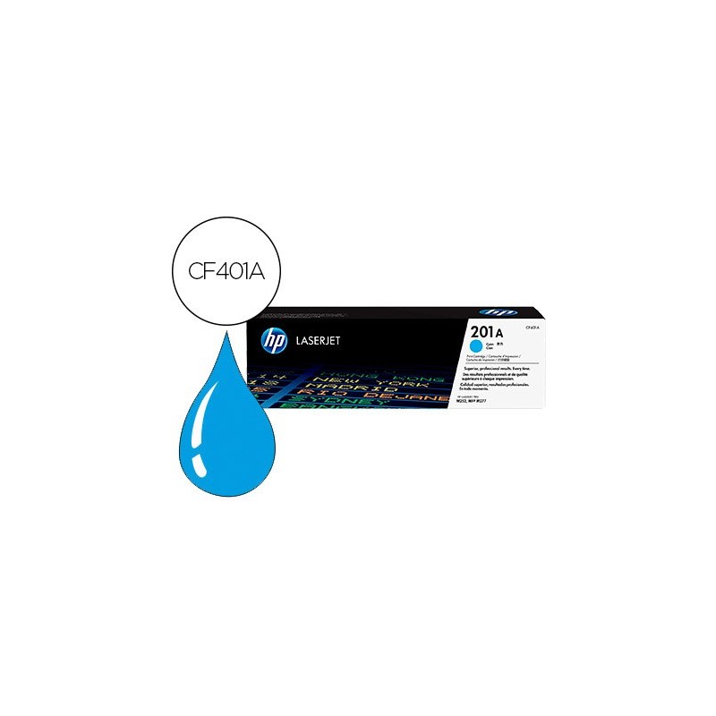 Toner hp color laserjet pro mfp m277 / m274 / m252 cian 1400 paginas