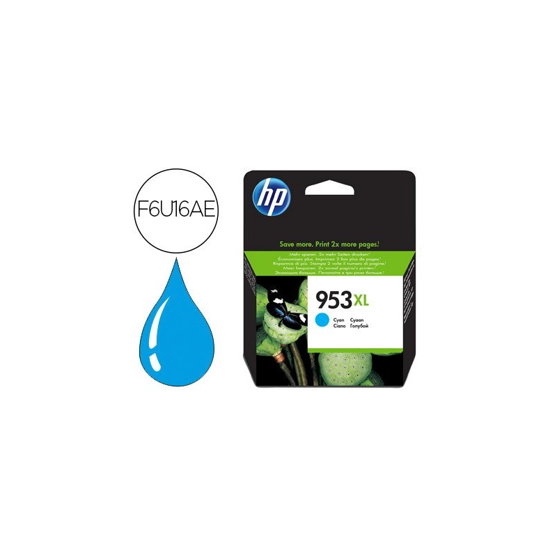 Ink-jet hp 953xl officejet pro 7730/7740/ 8725/8730 cian 1.450 paginas