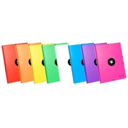 Carpeta antartik gomas a4 3 solapas carton forrado colores surtidos