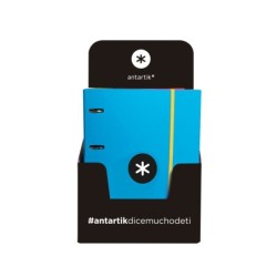 Carpeta con recambio antartik a4 cuadro 5mm forrada 4 anillas 25mm redondas colores surtidos