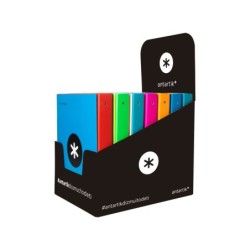 Carpeta 4 anillas 40 mm mixtas antartik a4 forrada colores surtidos