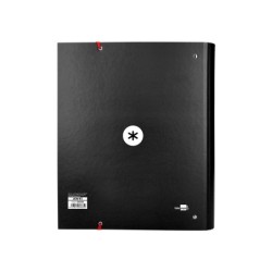 Carpeta con recambio antartik a4 cuadro 5mm forrada 4 anillas 40mm redondas con solapa color negra