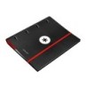 Carpeta con recambio antartik a4 cuadro 5mm forrada 4 anillas 40mm redondas con solapa color negra