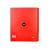 Carpeta con recambio antartik a4 cuadro 5mm forrada 4 anillas 40mm redondas con solapa color rojo