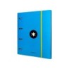 Carpeta con recambio antartik a4 cuadro 5mm forrada 4 anillas 40mm redondas con solapa color azul