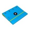 Carpeta con recambio antartik a4 cuadro 5mm forrada 4 anillas 40mm redondas con solapa color azul
