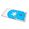 Carpeta con recambio antartik a4 cuadro 5mm forrada 4 anillas 40mm redondas con solapa color rojo