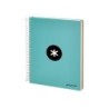 Cuaderno espiral a5 micro antartik tapa forrada120h 90 gr cuadro 5 mm 5 banda6 taladros color menta