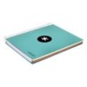 Cuaderno espiral a5 micro antartik tapa forrada120h 90 gr cuadro 5 mm 5 banda6 taladros color menta
