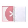 Cuaderno espiral a5 micro antartik tapa forrada120h 90 gr cuadro 5 mm 5 band 6 taladros color coral