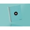 Cuaderno espiral a5 micro antartik tapa forrada120h 90 gr cuadro 5 mm 5 banda6 taladros color menta