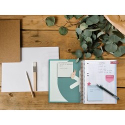 Cuaderno espiral a5 micro antartik tapa forrada120h 90 gr cuadro 5 mm 5 banda6 taladros color menta