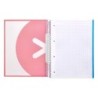 Cuaderno espiral a4 micro antartik tapa forrada 120h 90 gr cuadro 5mm 5 bandas 4 taladros color coral