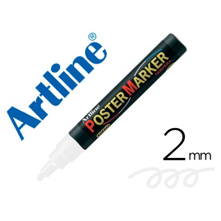 Rotulador artline poster marker epp-4-bla punta redonda 2 mm color blanco