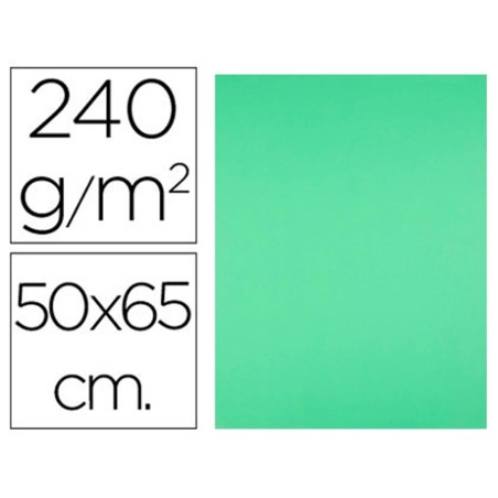 Cartulina liderpapel 50x65 cm 240g/m2 verde pistacho paquete de 25 hojas