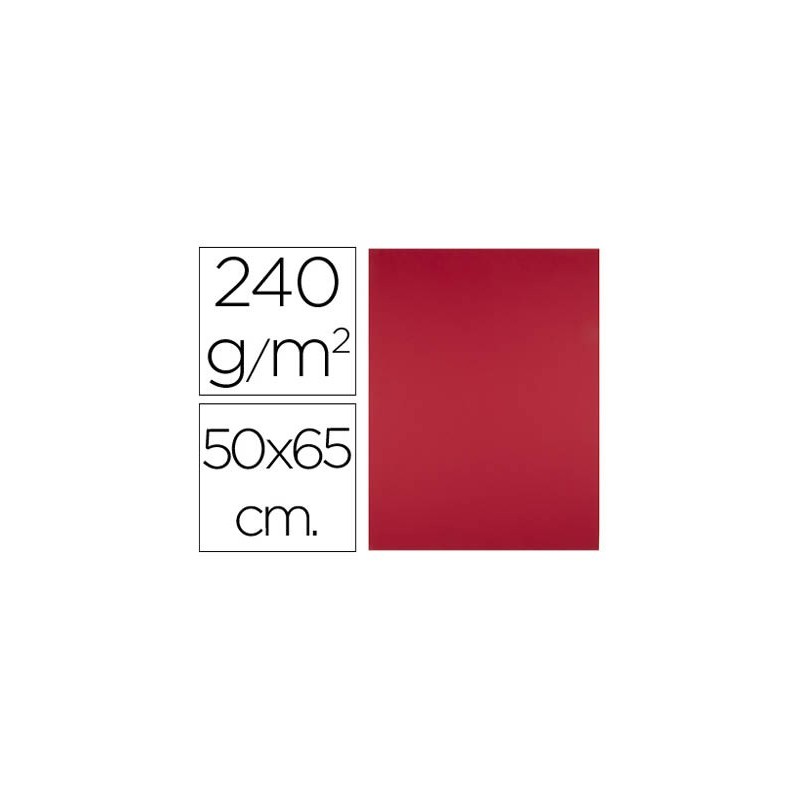 Cartulina liderpapel 50x65 cm 240g/m2 rojo navidad paquete de 25 hojas
