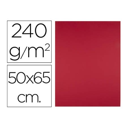 Cartulina liderpapel 50x65 cm 240g/m2 rojo navidad paquete de 25 hojas