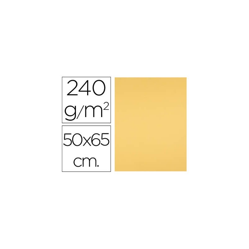 Cartulina liderpapel 50x65 cm 240g/m2 oro paquete de 25 hojas